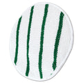 Rubbermaid Low Profile Scrub-Strip Carpet Bonnet, 17" Diameter, White/Green