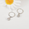Lab Diamond TearDrop Hoop Earrings by Fine Color Jewels