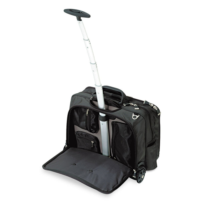 Kensington Contour Rolling Laptop Case, Fits Devices Up to 17", Ballistic Nylon, 17.5 x 9.5 x 13, Black