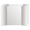 Eco Brites Two Cool Tri-Fold Poster Board, 36 x 48, White/White, 6/Carton