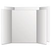 Eco Brites Two Cool Tri-Fold Poster Board, 28 x 40, White/White, 12/Carton