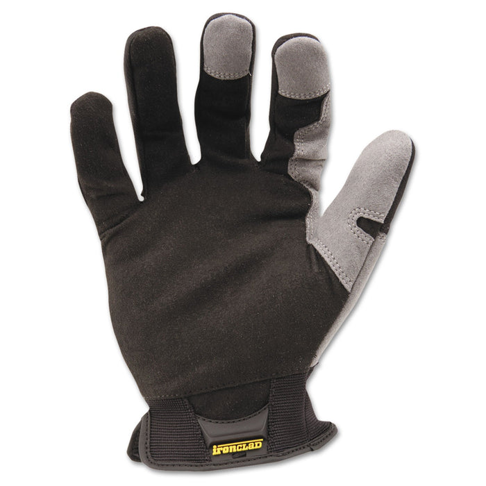 Ironclad Workforce Glove, Large, Gray/Black, Pair