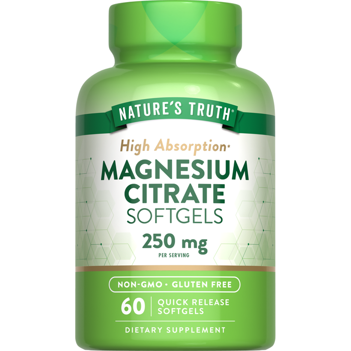 Nature's Truth Magnesium Citrate, High Absorption, 250 Mg, Softgels by Pasteur Pharmacy