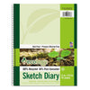 Pacon Ecology Sketch Diary, Green Cover, 11 x 8.5, 60 lb Text Paper Stock, 70 Sheets