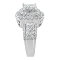14KT White Gold Round and Princess Diamond Ring (2 1/4 cttw, H-I Color, SI1-SI2 Clarity) by Bids.com