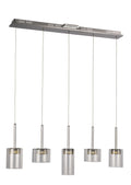 Trans Globe 5-Light Polished Chrome LED Island Pendant with Clear Glass by Vanessa Jane