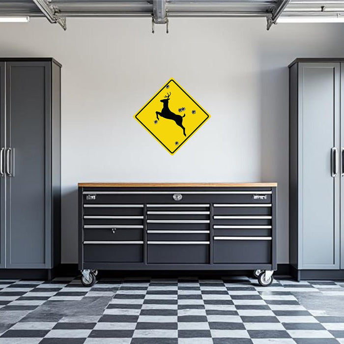 Deer Crossing Garage Wall Decal by Armed American Supply