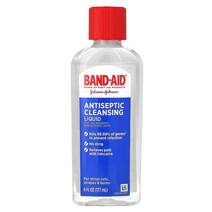 Band-Aid Brand Pain Relieving Antiseptic Cleansing Liquid, 6 Oz by Pasteur Pharmacy
