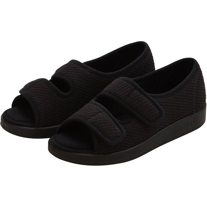 Silvert s Womens Easy Closure Sandal For Indoors & Outdoors Black by Pasteur Pharmacy