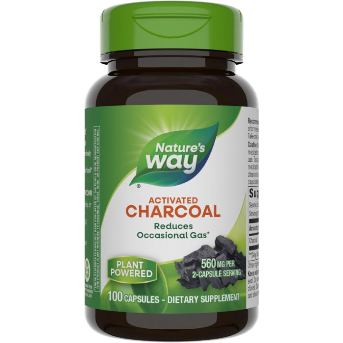 Nature's Way Activated Charcoal 280 mg - 100 Capsules by Pasteur Pharmacy