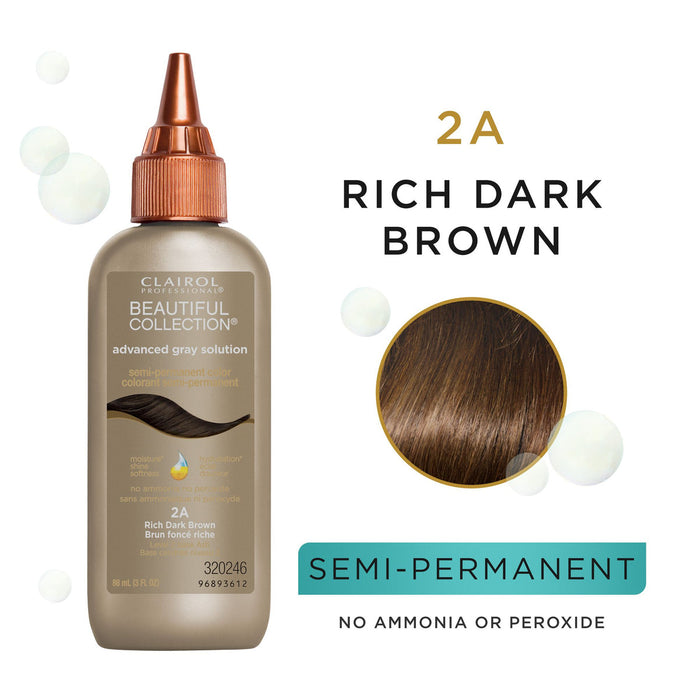 Clairol Professional Beautiful Collection Advanced Gray Solution 2A Rich Dark Brown 3 Oz by Pasteur Pharmacy