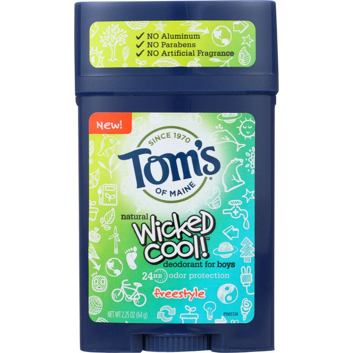 Tom's of Maine Wicked Cool! Freestyle Natural Deodorant Stick For Boys - 2.25oz by Pasteur Pharmacy