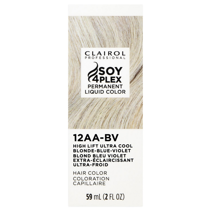 Clairol Professional Soy4Plex LiquiColor Permanent Hair Color - 12AA-BV (High Lift Ultra Cool Blonde-Blue-Violet) by Pasteur Pharmacy