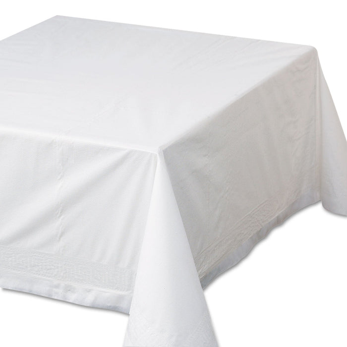 Hoffmaster Tissue/Poly Tablecovers, 72" x 72", White, 25/Carton