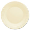 Dart Laminated Foam Dinnerware, Plates, 10.25" dia, Honey, 125/Pack, 4 Packs/Carton