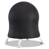 Safco Zenergy Ball Chair, Backless, Supports Up to 250 lb, Black Fabric Seat, Silver Base
