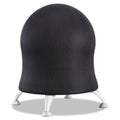 Safco Zenergy Ball Chair, Backless, Supports Up to 250 lb, Black Fabric Seat, Silver Base