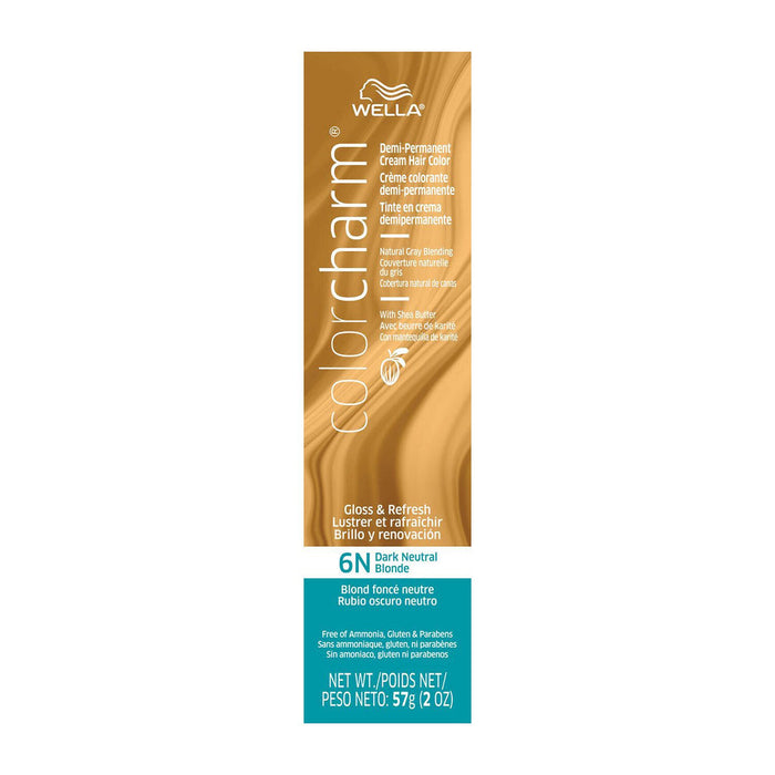 Wella ColorCharm Demi-Permanent Creme Hair Color 2 Oz - 6N Dark Neutral Blonde by Pasteur Pharmacy