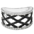 0.92 Carat Genuine Black Diamond & White Diamond .925 Sterling Silver Ring by Bids.com