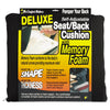 Master Caster The ComfortMakers Deluxe Seat/Back Cushion, Memory Foam, 17 x 2.75 x 17.5, Black