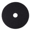 3M Low-Speed Stripper Floor Pad 7200, 19" Diameter, Black, 5/Carton