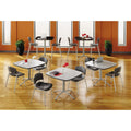 Iceberg CafeWorks Stool, Supports Up to 225 lb, Graphite Seat/Back, Silver Base
