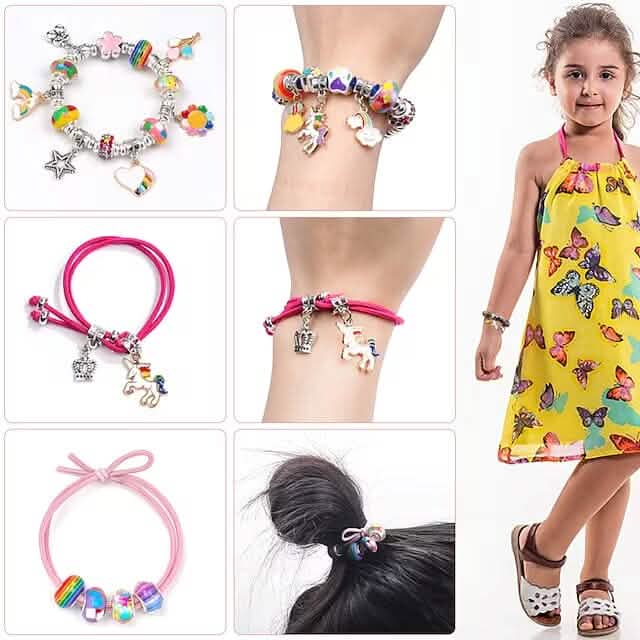 165-Piece: Gorgeous Color Beads DIY Handmade Children's Bracelet Set by DailySale