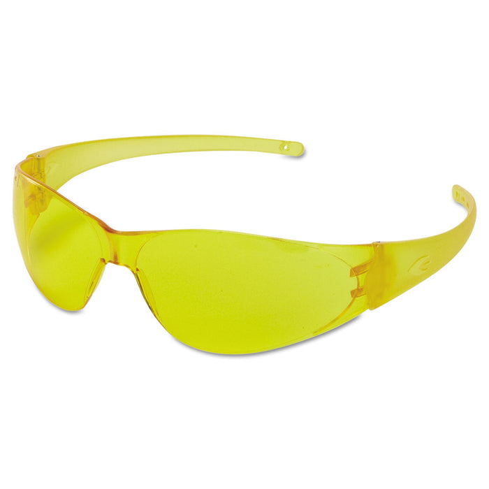 MCR Checkmate Safety Glasses, Amber Temple, Amber Anti-Fog Lens