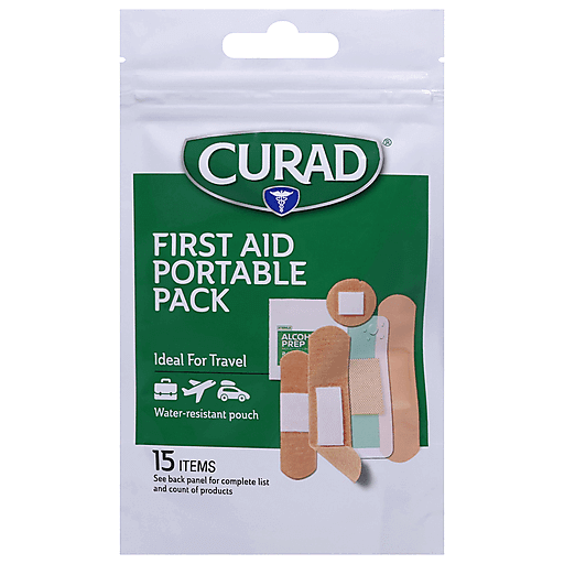 Curad® First Aid Portable Pack – 15 Piece Travel Kit by Pasteur Pharmacy