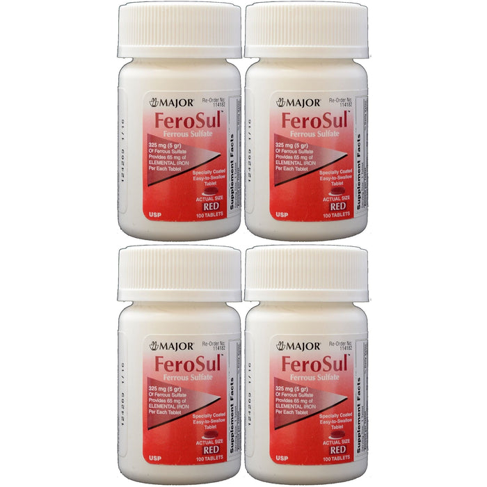 Major FeroSul Ferrous Sulfate 325mg, 100 Tablets by Pasteur Pharmacy