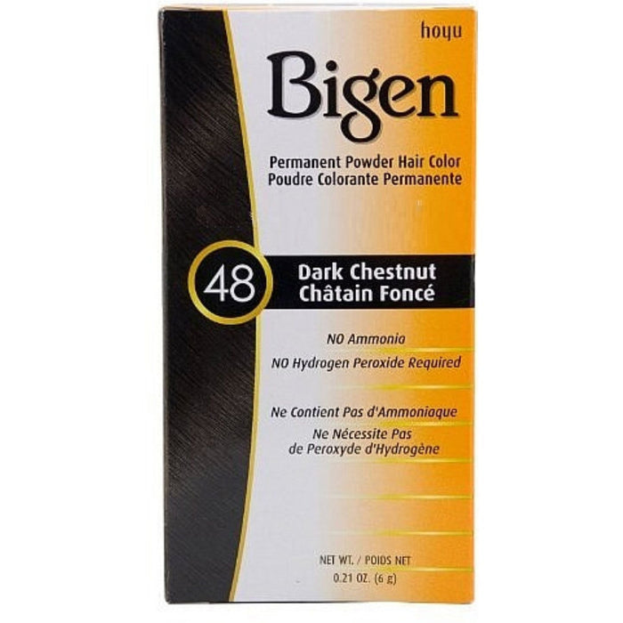 Bigen Permanent Powder Hair Color - 48 Dark Chestnut by Pasteur Pharmacy