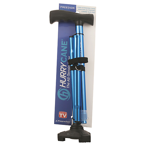 HurryCane Freedom Edition Folding With T Handle, Blue by Pasteur Pharmacy