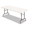 Alera Banquet Folding Table, Rectangular, Radius Edge, 60w x 30d x 29h, Platinum/Charcoal