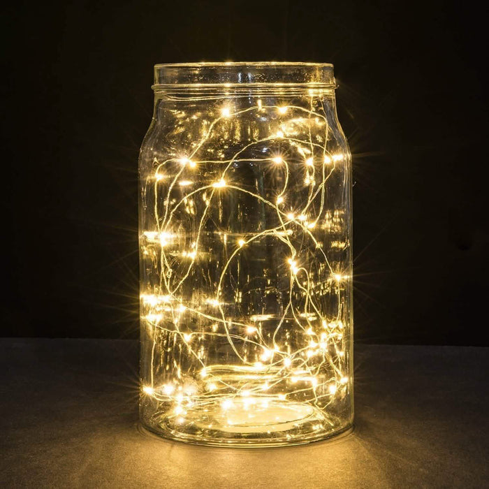 16.5ft 50 Yellow LED Copper Wire String Fairy Lights by DailySale