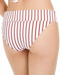 WeWoreWhat Annie Bottom - Dark Red Stripes, Size Medium by Vanessa Jane