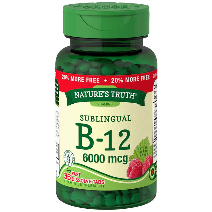 NT B-12 Tb 6000 Mcg 30+6 Bns Sl Bry by Pasteur Pharmacy