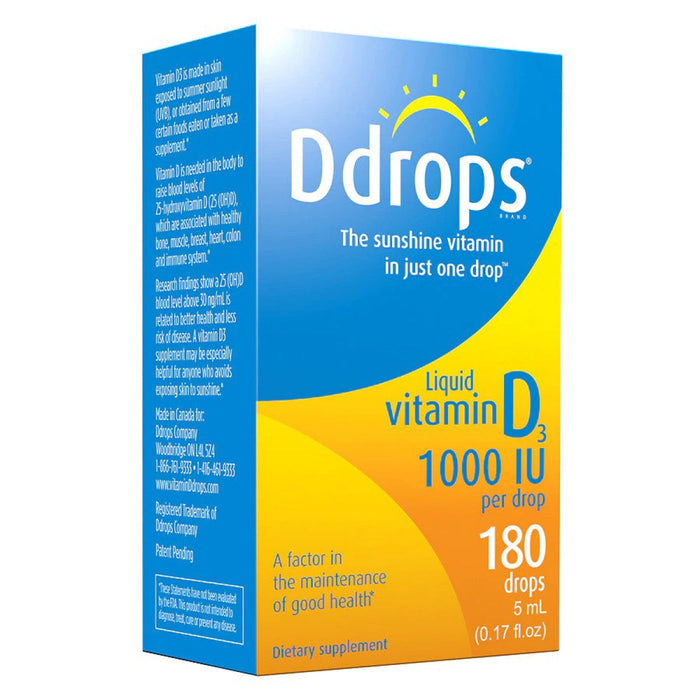 Ddrops Vitamin D3 180Ea Bag by Pasteur Pharmacy