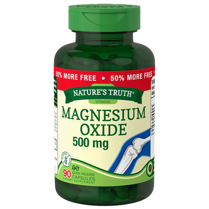 Nature's Truth Magnesium Oxide, 500 Mg, Capsules by Pasteur Pharmacy