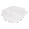 Dart StayLock Clear Hinged Lid Containers, 6.5 x 6.1 x 3, Clear, Plastic, 125/Pack, 4 Packs/Carton