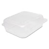 Dart StayLock Clear Hinged Lid Containers, 7.8 x 8.3 x 3, Clear, Plastic, 125/Bag, 2 Bags/Carton