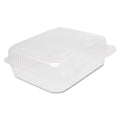 Dart StayLock Clear Hinged Lid Containers, 7.8 x 8.3 x 3, Clear, Plastic, 125/Bag, 2 Bags/Carton