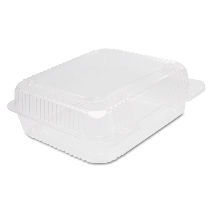 Dart StayLock Clear Hinged Lid Containers, 7.8 x 8.3 x 3, Clear, Plastic, 125/Bag, 2 Bags/Carton
