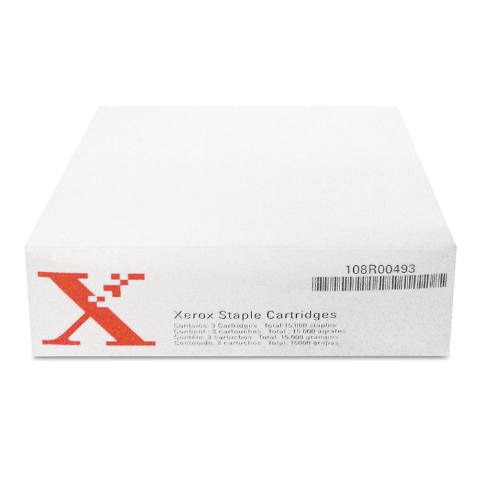 Xerox 108R00493 Staple Cartridge, 5,000 Staples/Cartridge, 3 Cartridges/Pack