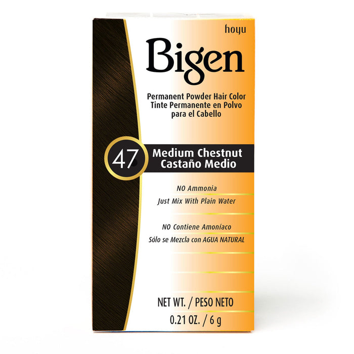 Bigen Hair Color, Permanent Powder, Medium Chestnut 47 0.21 Oz by Pasteur Pharmacy