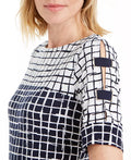 Jm Collection Printed Boat-Neck Sheath Dress, Size Large by Vanessa Jane