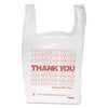 Inteplast Group "Thank You" Handled T-Shirt Bag, 0.167 bbl, 12.5 microns, 11.5" x 21", White, 900/Carton