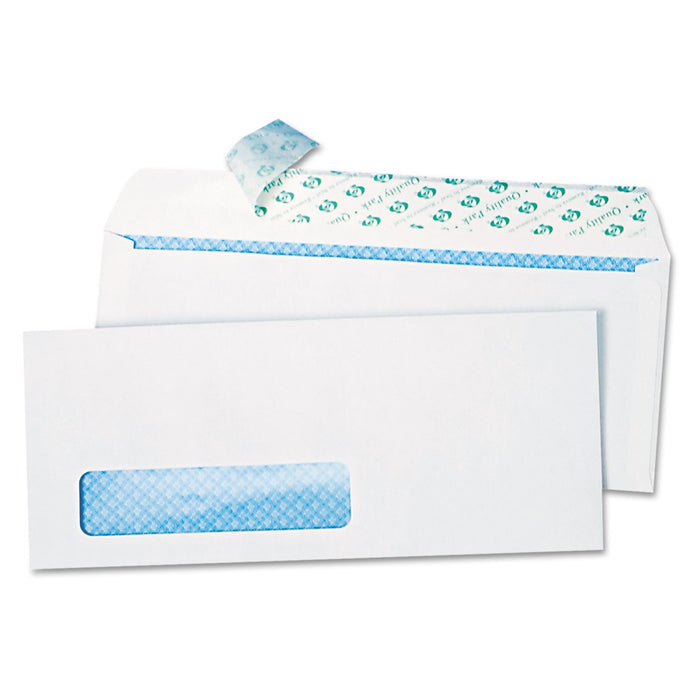Quality Park Redi-Strip Security Tinted Envelope, Address Window, #10, Commercial Flap, Redi-Strip Closure, 4.13 x 9.5, White, 1,000/Box