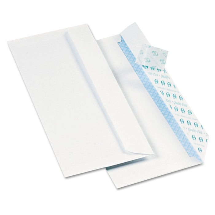Quality Park Redi-Strip Security Tinted Envelope, #10, Commercial Flap, Redi-Strip Heat-Resistant Closure, 4.13 x 9.5, White, 1,000/Box