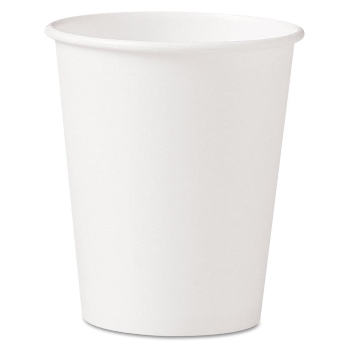 Dart Polycoated Hot Paper Cups, 10 oz, White, 50 Sleeve, 20 Sleeves/Carton