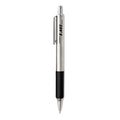 Zebra F-402 Ballpoint Pen, Retractable, Fine 0.7 mm, Black Ink, Stainless Steel/Black Barrel, 2/Pack